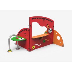 Dip JG09 - Toboggan pour enfant en métal avec structure en acier inoxydable et panneaux PE-HD