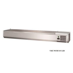 Vitrine à ingrédients inox +2/+8°c capot inox 9 gn1/3-150 non compris - C-VRX2000/380