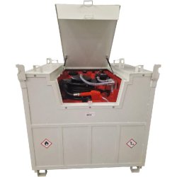 Cuve réservoir Diesel-Gasoil en métal 980 L - Pompe 230 V et pistolet automatique MW Tools TDCM1000230