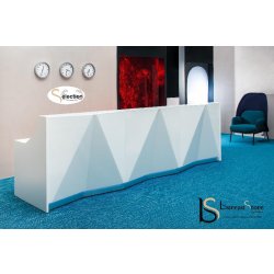 Banque d'accueil lumineuse Alpa - MDD - Blanc brillant