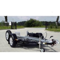Porte moto 1 voie freinée KXL275 - 900 kg PTAC - roues alu 155R13