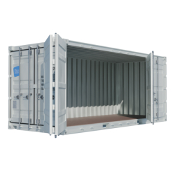 Container maritime 20' Open Side - ouverture latérale complète - 1er voyage