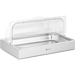 Royal Catering - Royal Catering RCCD-RC-01 vitrine pour buffet GN 1/1 Acier inoxydable avec capot présentoir de buffet avec couvercle vitrine - 40628