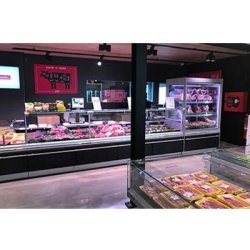 Vitrine réfrigérée boucherie traiteur 260 cm - vitres droites relevables - Synergies