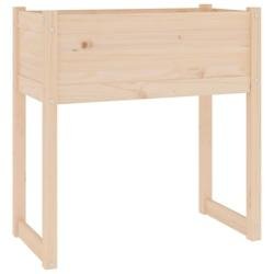 Helloshop26 - Jardinière bac lit surélevé plantes fleurs terrasse jardin 78 x 40 x 81 cm bois massif de pin marron 02_0037858 - marron Bois massif