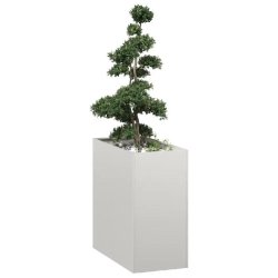 Helloshop26 - Jardinière design moderne jardin balcon 40 x 80 x 80 cm avec fond ouvert en acier inoxydable - vert inox 3000236980166