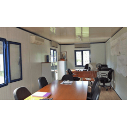 Bungalows de chantier / démontable / bureau / aménagé / parois en panneau sandwich / isolé