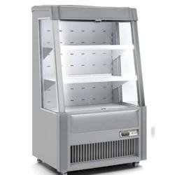 DOCRILUC Vitrine Murale Promotionnelle - Exteieur En Acier Plastifie Gris - Int Acier Epoxy Blanc - Capacite 350L - 915X640X1540 -   230V PRO-90 - PRO