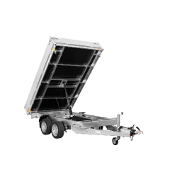 Remorque Tri-benne SARIS - 306 x 170 - PTAC : 3500 kg - 2 Essieux - Freinée - Pompe Electrique - K3 306 170 3500 2 E