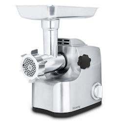 H.Koenig WMG800 - Hachoir électrique professionnel, lame tranchante en inox, 3 tailles de grille de hachage, 2 vitesses 1800 W - inox WMG800