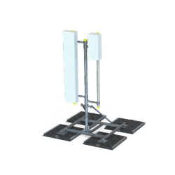 Supports double antennes coplanaires - 4G et 5G - position haute - solutions autostables - Mât Ø114 H3500