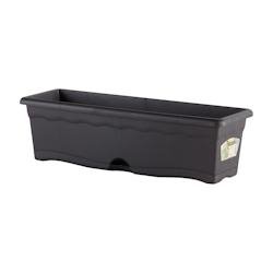 Jardinière Avec Plat Intégré Couleur Anthracite 40X20Cm - 8412524086941