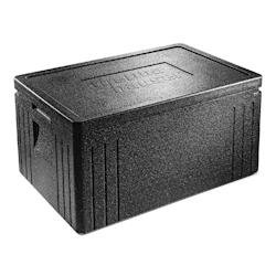 Boîte isotherme en EPP thermohauser GN 1/1 Eco Line avec couvercle - volume 45 litres - 60 x 40 x 30,5 cm - gamme de base - noir EPP (Polypropylène