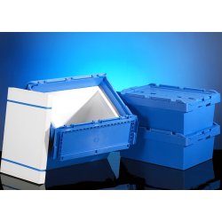 Cryo-Case : Bac plastique isotherme réutilisable en polyuréthane - transport chaîne du froid jusqu'à 72h
