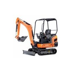 Mini-pelle Kubota KX016-4 - force d'excavation élevée et débattements importants