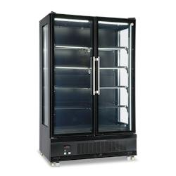 Galaxy 192 noir int/ext led ts niveaux portes vitrees double  -  vitrines libre service réfrigérées à groupe logé - LMC EUROCOLD - 3233060 - 3701