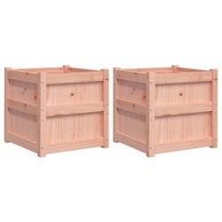 Helloshop26 - Jardinière bac lit surélevé plantes fleurs jardin terrasses lot de 2 bois massif douglas marron 02_0039059 02_0039059 - marron Bois m
