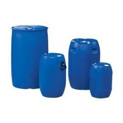 Fût à bondes en PEHD avec couvercle noir - Cerclage métallique - Homologation UN X pour stockage de liquides, savons, produits chimiques et matières dangereuses solides