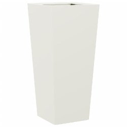 Helloshop26 - Jardinière bac lit surélevé plantes fleurs terrasse jardin 35 x 35 x 75 cm acier blanc 02_0037512 02_0037512 - blanc acier 3000214257105