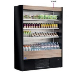 Vitrine réfrigérée FINA-B - Froid ventilé, éclairage LED, avec ou sans portes double vitrage