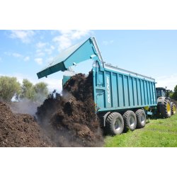 Rollpush 9747 - Benne agricole monocoque Rolland - Fond poussant inclinable - Volume 47 m³