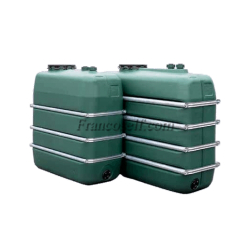 Cuve à eau verticale en polyéthylène - 1500L et 2000L - Teintée vert opaque