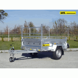 Remorque industrielle pro - freinée - PTAC 750 kg - dimensions 174x123x50 cm