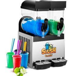 Royal Catering - Royal Catering Machine à granitas granités boissons frappées RCSL 2/15 (2 x 12 litres, 770 W, Température -2 à -3 °C, exempt de