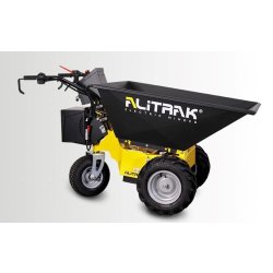 DT-300E brouette à moteur - Alitrak - 300 kg - 3 roues, structure robuste en acier, mécanisme semi-automatique