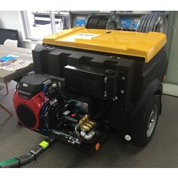FLEXJET50 - Hydrocureuse sur remorque avec moteur Honda 20 cv et cuve 400 litres