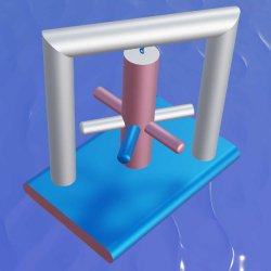 La porte tournante - structure gonflable pour aquapark - module original 3x2x3m - norme CE EN 25649