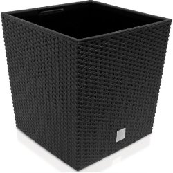 Deuba Prosperplast - Pot Rato 32 L avec insert de plantation, coloris Anthracite, 32x32x32,5 cm - gris plastique ZA1003