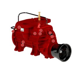 Mec II S.C. Compresseur Battioni Pagani - pour enrouleurs de tuyau d'irrigation vides - raccords flexibles Ø 2" et Ø 2" 1/2