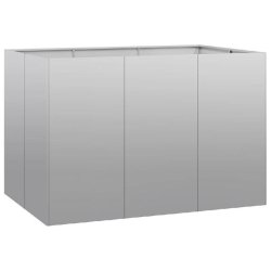 Helloshop26 - Jardinière rectangulaire design moderne balcon jardin 120 x 80 x 80 cm en acier galvanisé gris 02_0051574 02_0051574 - gris acier 3000