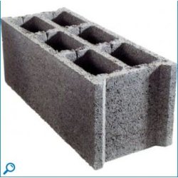 Bloc béton empilable - parpaing creux - 15x20x50cm