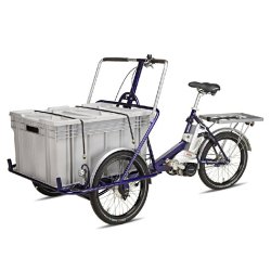 Tricycle cargo e-trike Helkama - Assistance électrique Panasonic - 50 km d'autonomie - Charge max 210 kg