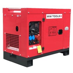 Groupe électrogène insonorisé diesel 8kW 230V + 10kW 400V MW Tools DG100E
