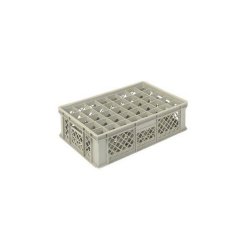 Bac de transport pour 40 verres - Dim int : 562 x 362 x 157 - Polyéthylène - Cloisonnement amovible