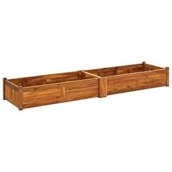 Helloshop26 - Jardinière lit surélevé plantes fleurs jardin 200 x 50 x 25 cm bois d'acacia 02_0001187 - Bois massif 3000075521537