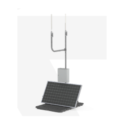 Supports d'antenne omni - support autostable pour 2 antennes avec panneau solaire - Mât Ø60 H2780, 8 lests, 288 kg
