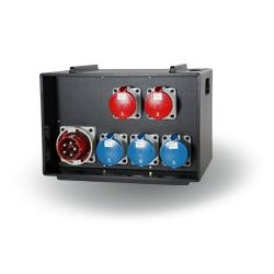 114-07-794 - Coffret de distribution empilable - Indu Electric - Entrée CEE 125A 400V 5P - 2x CEE 63A 400V 5P - Options : conduite 1.5m