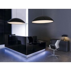 Banque d'accueil LINEA - Verre et lumière moderne, style minimaliste et modulaire