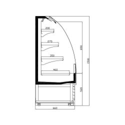 Vitrine réfrigérée positive 290L 1.0 Combisteel