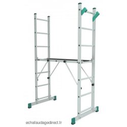 Échafaudage de jardin - longueur plateau 1,04m - utilisable en échelle simple, double ou plate-forme