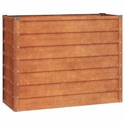 Helloshop26 - Jardinière bac lit surélevé plantes fleurs terrasse jardin de jardin rouillé 100 x 40 x 77 cm acier corten marron 02_0039859 - marro