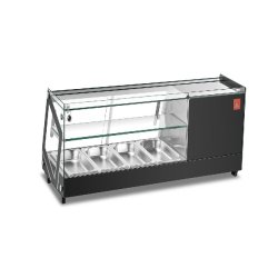 Gasfrit – Vitrine réfrigérée pour tapas, 4 bacs, 2 niveaux, 1160 × 395 × 375 mm - aluminium GFH126C