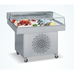 VITRINE RÉFRIGÉRÉE SUR ROULETTES SPÉCIALE POISSONS