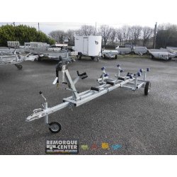 Chariot de mise à l'eau et manutention - remorque cassante - 1 essieu - PTAC : 900Kg - Référence SW700Ma12 - Sun Way