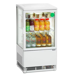 Mini vitrine réfrigérée positive - capacité de 58 L à 98 L - double vitrage et réglage numérique
