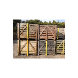 Caisse-palette en bois gerbable - monobloc avec porte rabattable en façade - dimensions extérieures 1250 x 915 x 1075mm